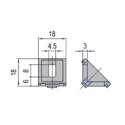 EasyMech Cast Corner Bracket for 20X20 Aluminium Profile (Silver) – 4 Pcs image 4